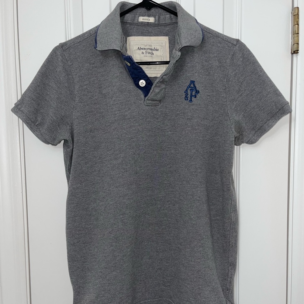Vintage Abercrombie & Fitch Gray Mens Polo Size M